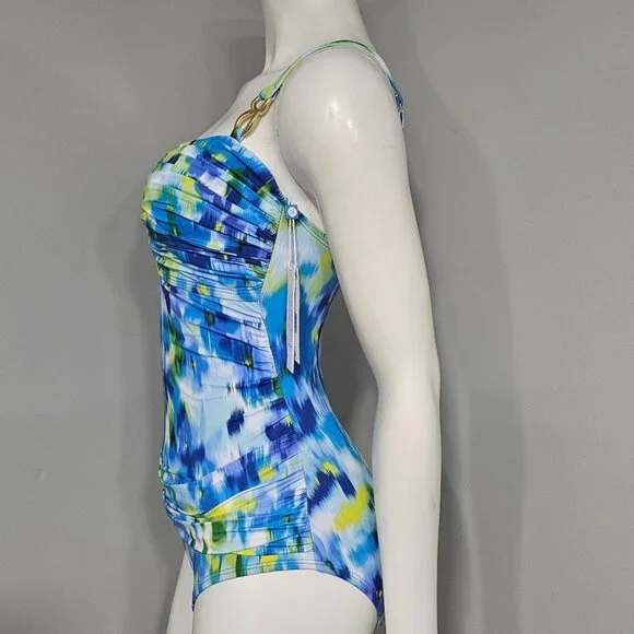 Bleu by Rod Beattie Life's A Beach Shirred Underwire One-Piece Swimsuit